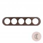 Рамка на бревно D220 мм. 5 местная, овал, венге НО15ВГ220 Salvador