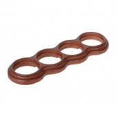 Рамка 4 местная восьмерка дуб коричневый О34ДК Salvador