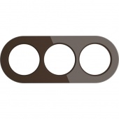 Рамка 3 местная Favorit Runda, коричневый, W0035114 Werkel