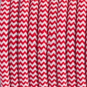 Ретро кабель электрический 2*0.75, красный зигзаг, Cab.Z09 Merlotti cavi