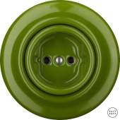 Ретро розетка электрическая без заземления, ярко-зеленый глянцевый NICHGs Katy Paty