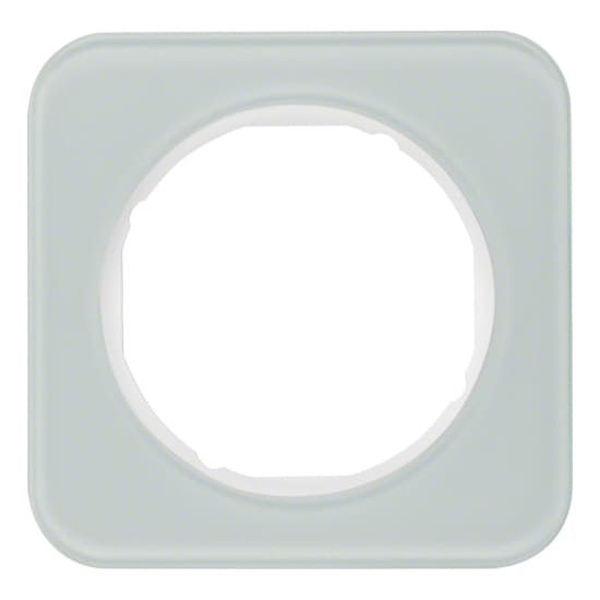 Дизайнерская рамка 1 местная, полярная белизна, стекло, 10112109 Berker, серия R.1