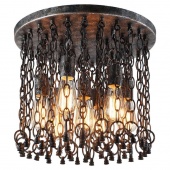 Люстра потолочная в стиле лофт Selden, коричневый, LSP-9800 Lussole