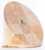Накладка на скошенный потолок D160, L5-40-S сосна, угол 40 градусов naBrevno, с фрезеровкой кромки