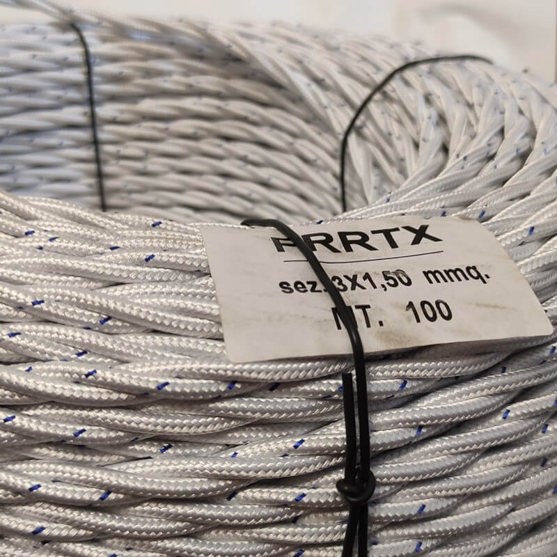 Ретро кабель витой ГОСТ 3*1.5, белый, FRRTX-03X1.50BI Salcavi Industrie