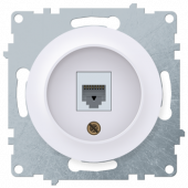 Розетка компьютерная 1xRJ45 кат.5e, белая, 1E20701300 Ruwel