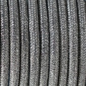 Ретро кабель электрический 2*0.75, серебро металлик, Cab.L02 Merlotti cavi