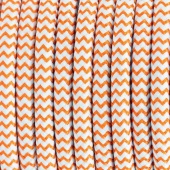 Ретро кабель электрический 2*0.75, оранжевый зигзаг, Cab.Z15 Merlotti cavi