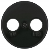 Накладка для розетки TV+FM 2, 2 местная, черный, овал 885208-1, LK Studio Vintage