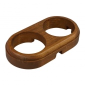 Рамка деревянная 2 местная Ideal, американский орех, RD1-02024 Retrika