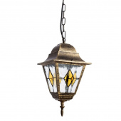 Ретро светильник уличный подвесной Berlin, черный, золотистый, A1015SO-1BN Arte Lamp