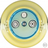 Ретро розетка TV/R/SAT проходная лимонный металлик PELUGsTVa Katy Paty