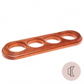 Рамка на бревно D220 мм. 4 местная, овал, вишня НО14ВШ220 Salvador