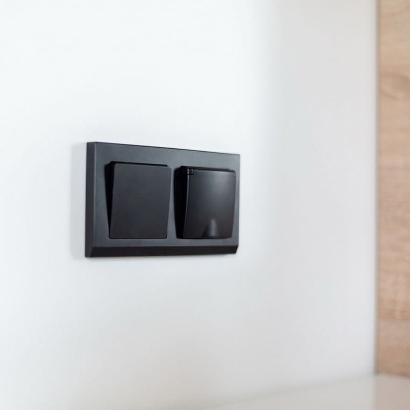Дизайнерская кнопка звонка, черный матовый, W1114508 Werkel, одноклавишный