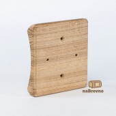 Накладка на бревно D180 мм. под распределительную коробку или светильник 115х115 мм., дуб, KV2-180-D naBrevno