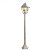 Ретро столб уличный Berlin, белый, золотистый, A1016PA-1WG Arte Lamp