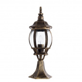 Ретро светильник уличный наземный Atlanta, черный, золотистый, A1044FN-1BN Arte Lamp