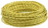Ретро кабель витой электрический (50м) 3*2.5, золотой шелк, серия Twist, Interior Electric