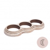 Рамка на бревно D220 мм. 3 местная, восьмерка, дуб выбеленный с коричневой патиной НО33ВДК220 Salvador