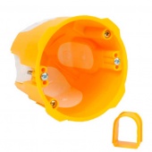 Одноместный объемный подрозетник в дерево Kopos 70, K1-73*70-D, желтый, naBrevno