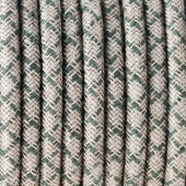 Ретро кабель электрический 2*0.75, зеленый лозанга, Cab.D62 Merlotti cavi