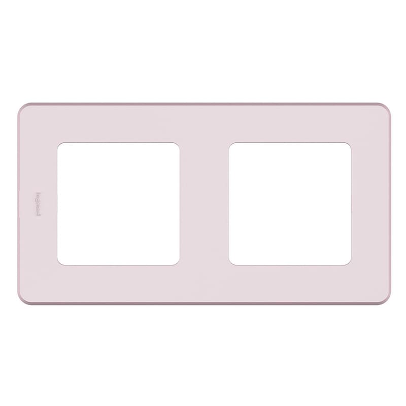 Дизайнерская рамка 2 местная, розовый, 673944 Legrand, серия Inspiria