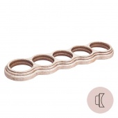 Рамка на бревно D300 мм. 5 местная, восьмерка, дуб выбеленный с коричневой патиной НО35ВДК300 Salvador