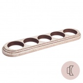 Рамка на бревно D220 мм. 5 местная, овал, дуб выбеленный с коричневой патиной НО15ВДК220 Salvador