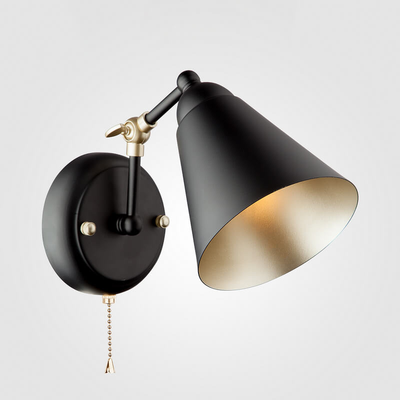 Настенный светильник в стиле лофт Nigella 70052/1 черный/золото ЕВРОСВЕТ
