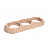 Рамка 3 местная овал дуб неокрашенный О13НК Salvador