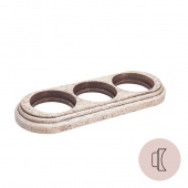 Рамка на бревно D200 мм. 3 местная, овал, дуб выбеленный с коричневой патиной НО13ВДК200 Salvador