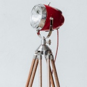 Мото-торшер, регулируемая высота 85-160 см., RoadMaster Red Vstileretro