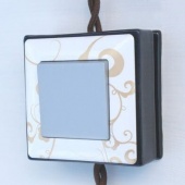 Коробка для ретро выключателя и розетки черный, N011.01.01 DerevFarfor, серия МонолитБрус