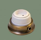 Ретро розетка б/з, серия Людвиг, белый, механизм: белый (трубка D12) G26-8-12 Romatti