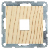 Накладка розетки компьютерной/ телефонной с суппортом, сосна, 866125-0 LK Studio, серия LK60