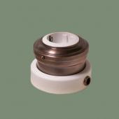 Ретро розетка с заземлением и шторками, серия Роматти темная медь, рамка: белая, механизм: белый R241-8 Romatti