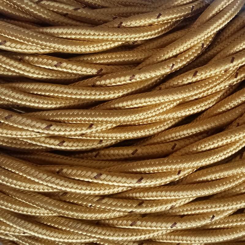 Ретро кабель витой ГОСТ 2*2.5, золотой, FRRTX-02X2.50OR Salcavi Industrie