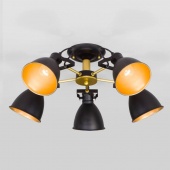 Люстра в стиле лофт Denley, 70112/5 черный ЕВРОСВЕТ