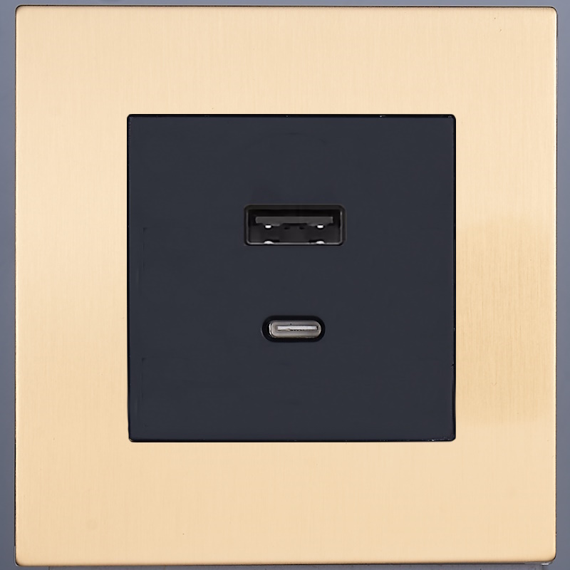 Дизайнерская розетка USB Type-C, золотой, SJAN33BC12 Salvador, серия 24 Harmonie Дизайнерская розетка USB Type-C, золотой, SJAN33BC12 Salvador, серия 24 Harmonie