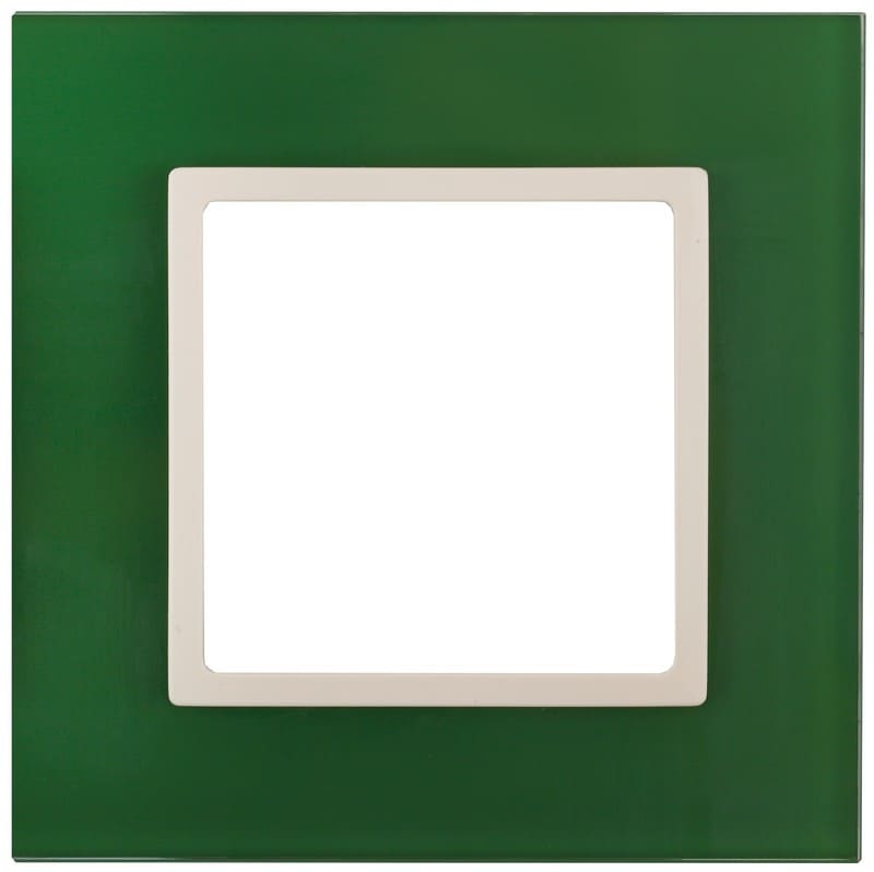 Дизайнерская рамка 1 местная, зеленый, Б0034481 Эра, серия Elegance