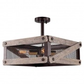 Люстра потолочная Империя в стиле лофт, коричневый, LSP-9704 Lussole