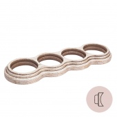 Рамка на бревно D220 мм. 4 местная, восьмерка, дуб выбеленный с коричневой патиной НО34ВДК220 Salvador