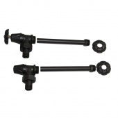 Ретро вентили угловые с трубками для радиаторов Artistic 1/2" антрацит KV671-427EGR Сarlo Poletti