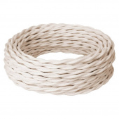 Витой силовой кабель 2*2.5, слоновая кость, RetroElectro