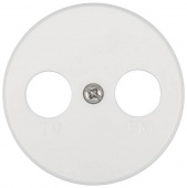 Накладка для розетки TV+FM 2, 2 местная, белый, овал 885204-1, LK Studio Vintage