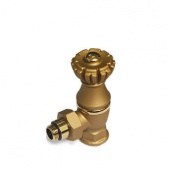 Ретро клапан регулирующий угловой для радиатора Liberty 1/2" х 3/4" золото 0325-2000V00R S.R.Rubinetterie