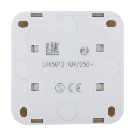 Дизайнерский выключатель, белый, 810104 LK Studio, одноклавишный, серия LKStandart