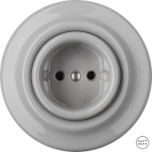 Ретро розетка электрическая без заземления, бетон глянцевый CAGs Katy Paty