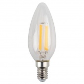 Ретро лампа светодиодная B35 E14, прозрачная, Б0019003 Эра