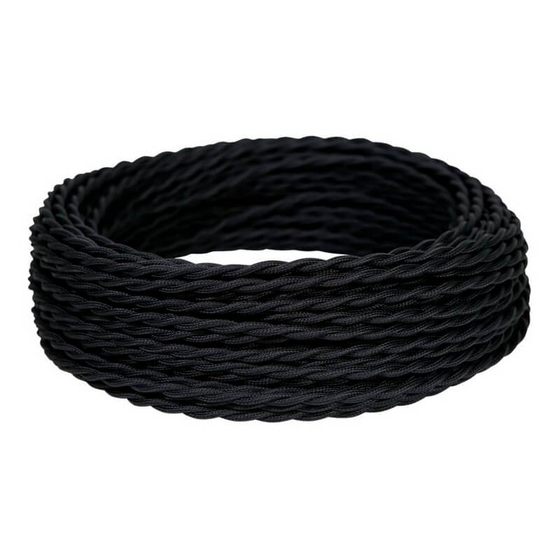 Ретро кабель витой ПВХ (50м) 2*0,75 черный GE70140-05 ТМ МезонинЪ